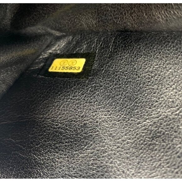 Chanel East West Classic Shoulder Flap Bag Black Quilted Perforated Leather - Picture 12 of 16